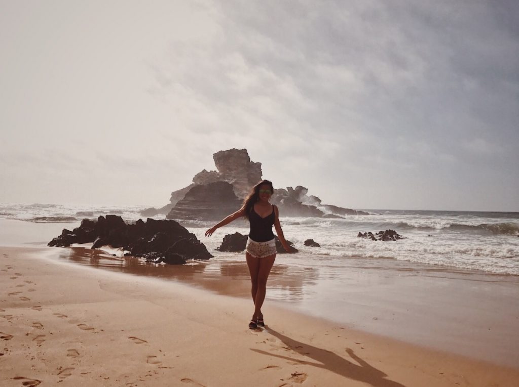 Surfen an der Algarve in Portugal